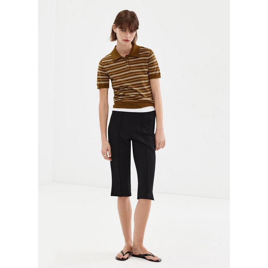 MANGO POLVITO Maglione polo a righe  