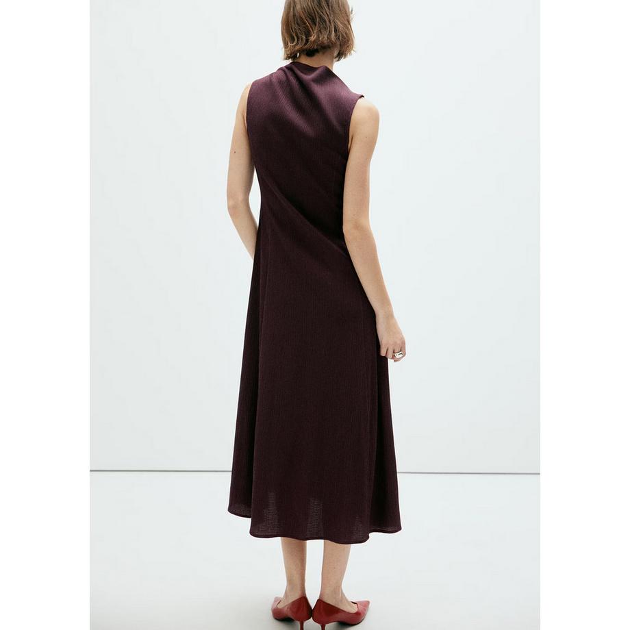 MANGO PAM Ärmelloses Kleid mit Schalkragen und Midi-Länge  