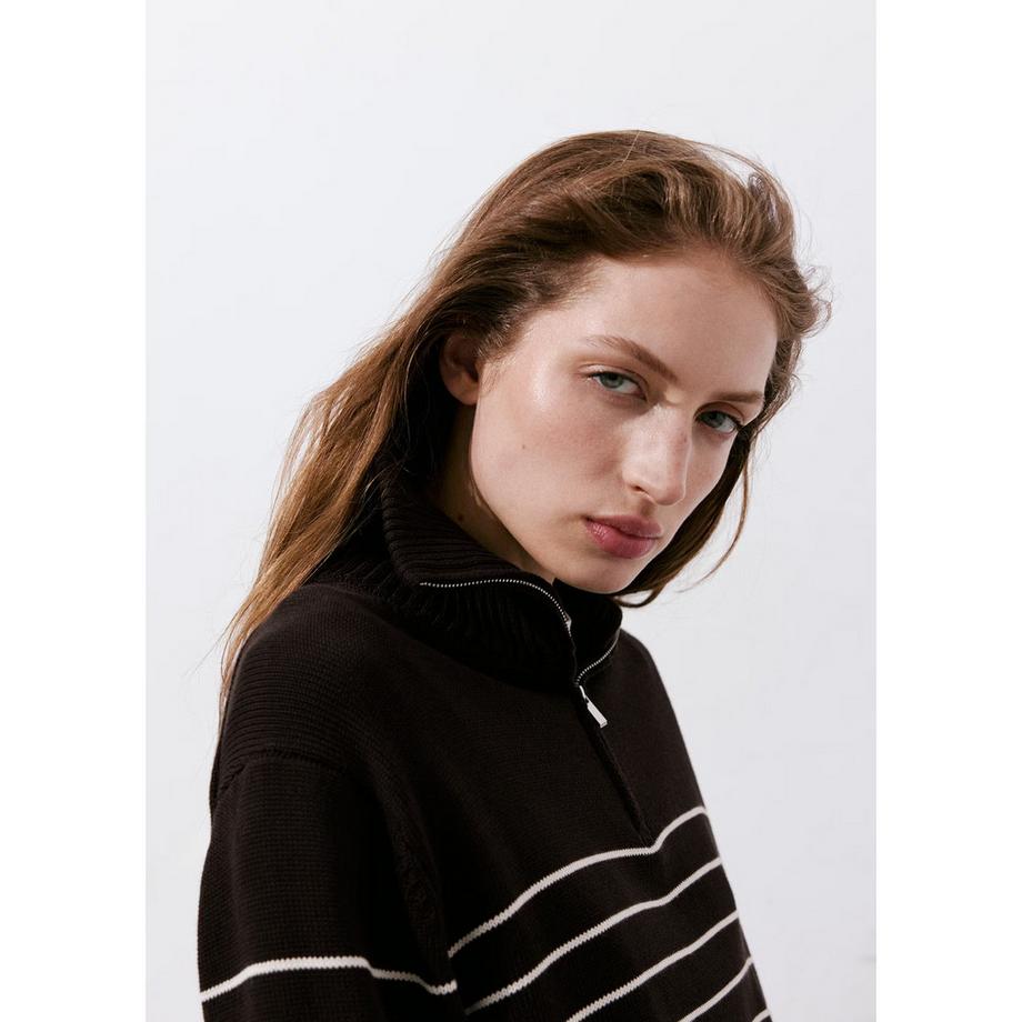 MANGO Maritim Pull à Demi-Zip  