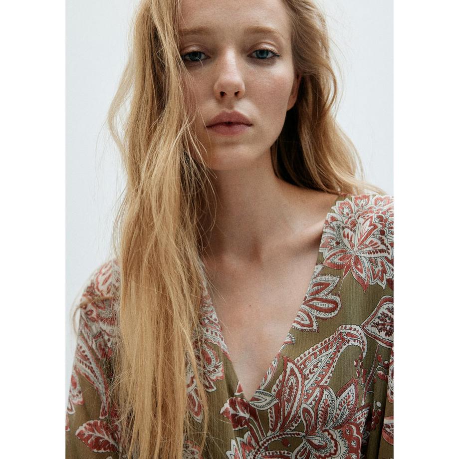 MANGO FLOWY1 Robe enroulée à motif floral  