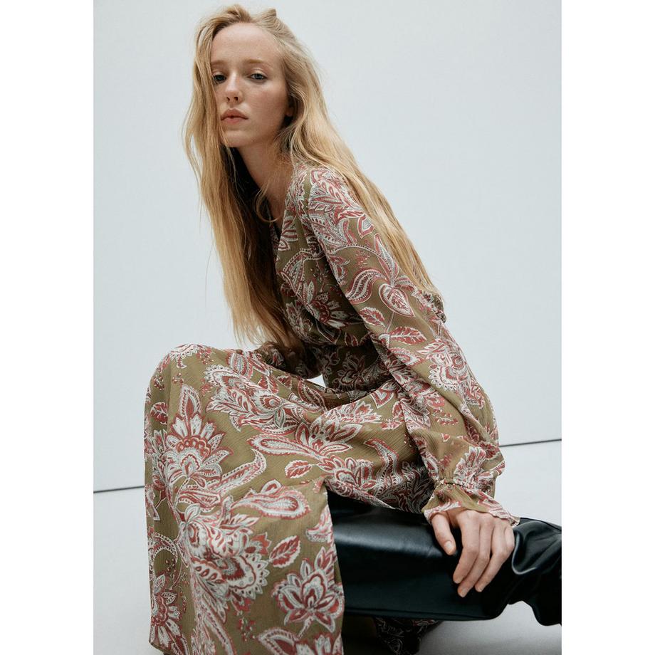 MANGO FLOWY1 Robe enroulée à motif floral  