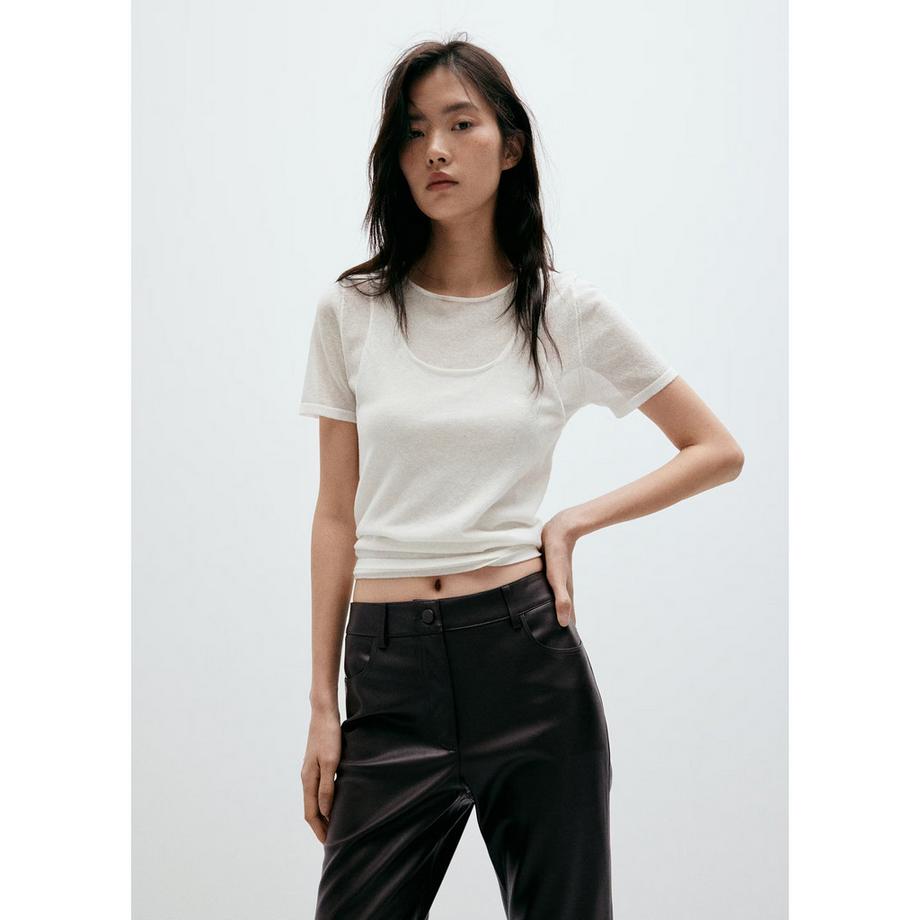 MANGO Connie Pantalon à Jambes Évasées  