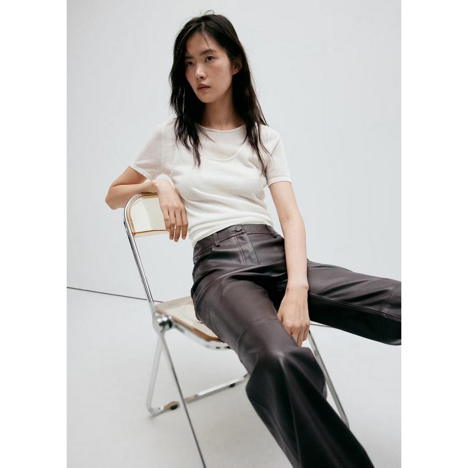 MANGO Connie Pantalon à Jambes Évasées  