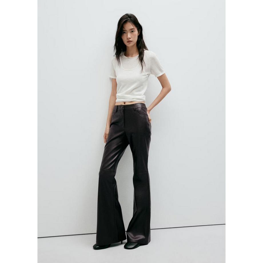 MANGO Connie Pantalon à Jambes Évasées  