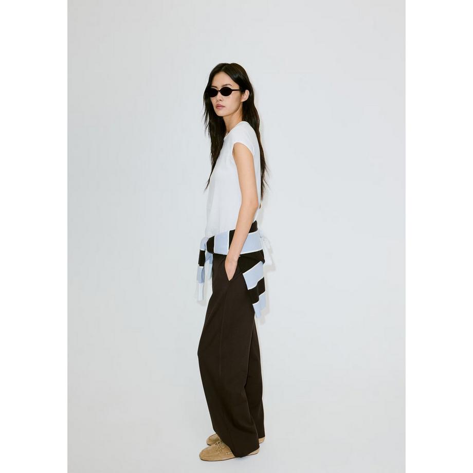 MANGO Pantalon Florida jambe large  