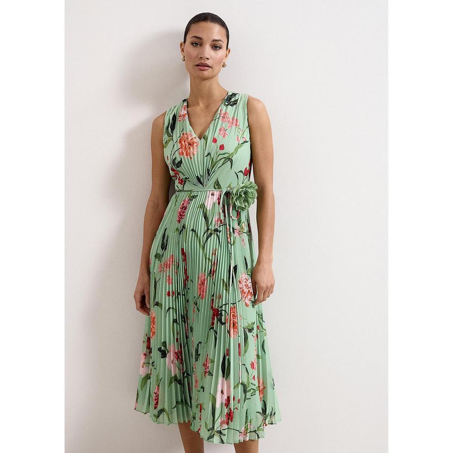 Phase Eight Simara Abito Midi Plissettato Floreale  