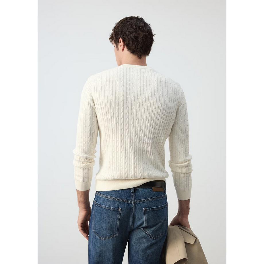MANGO MARS Pull à tricot torsadé  
