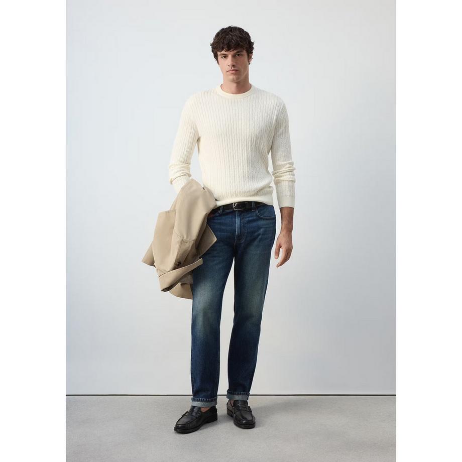 MANGO MARS Pull à tricot torsadé  