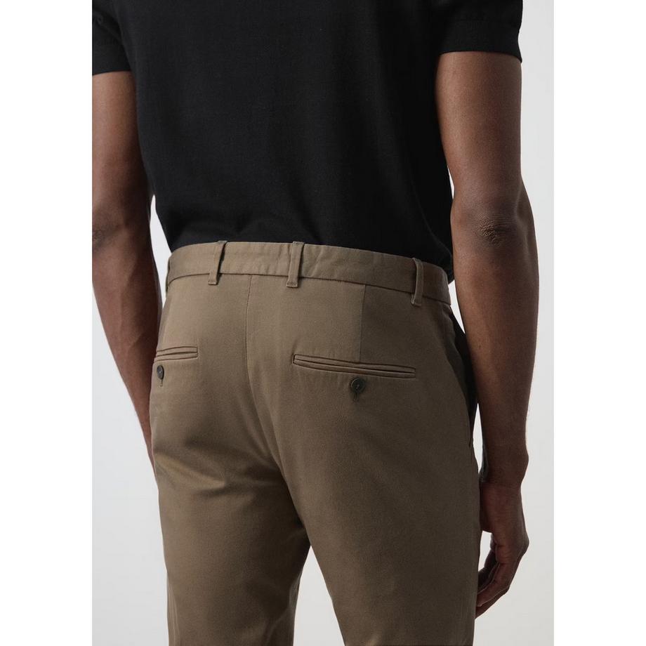 MANGO Barna Gerade Hosen  