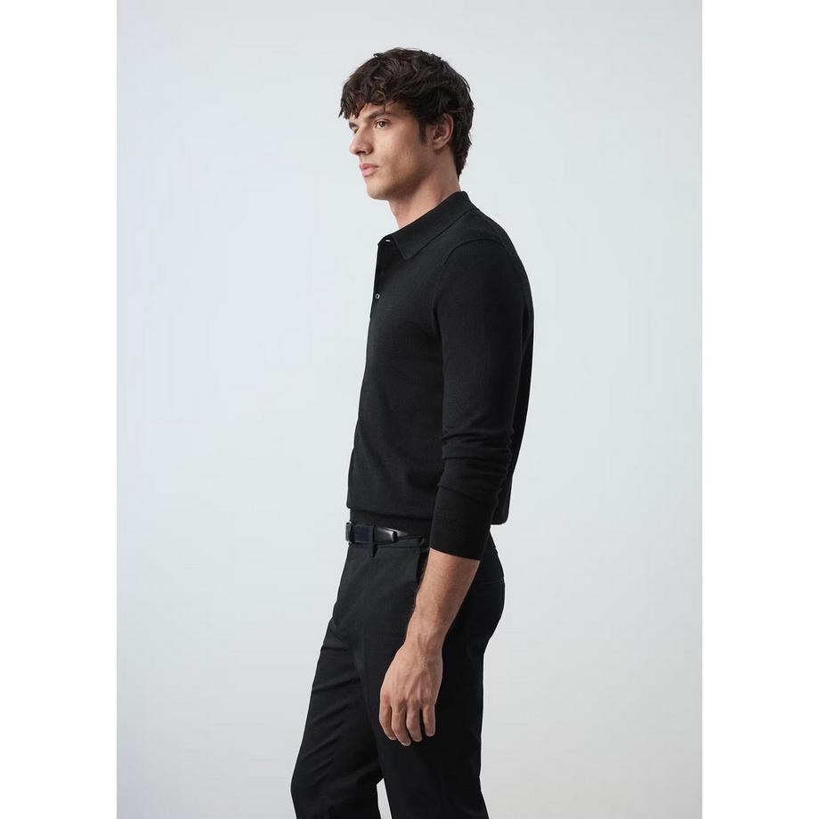 Mango Man Willys Langarm Polo Shirt  