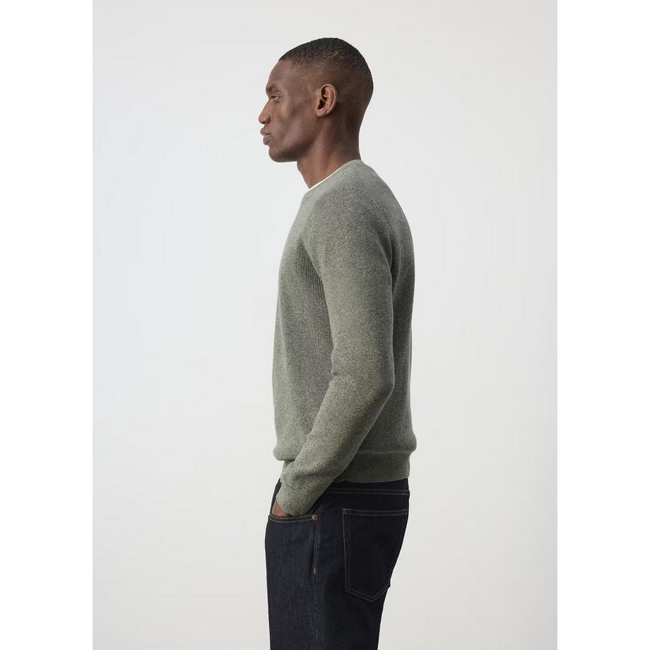 MANGO TEN Pull en tricot côtelé  