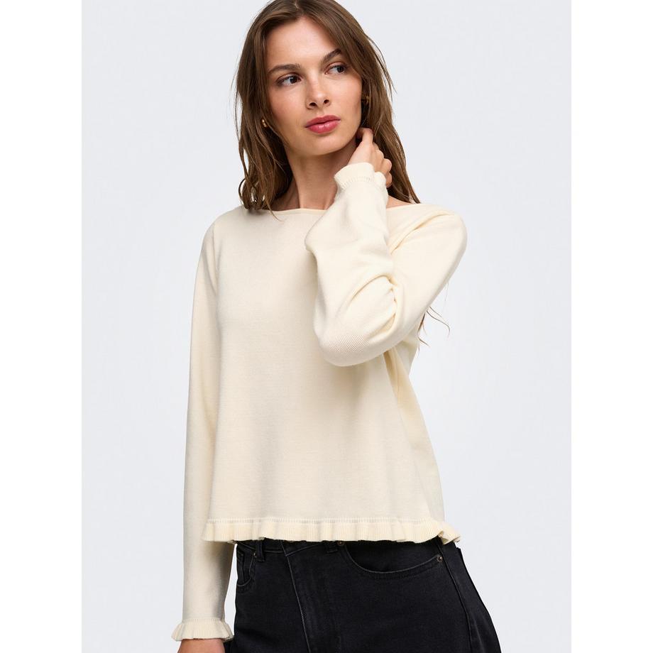 ONLY Maglione con orlo arricciato  