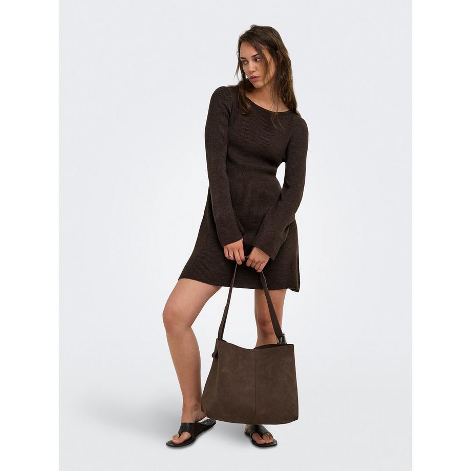 ONLY Vestito a maglia costata con maniche a campana  