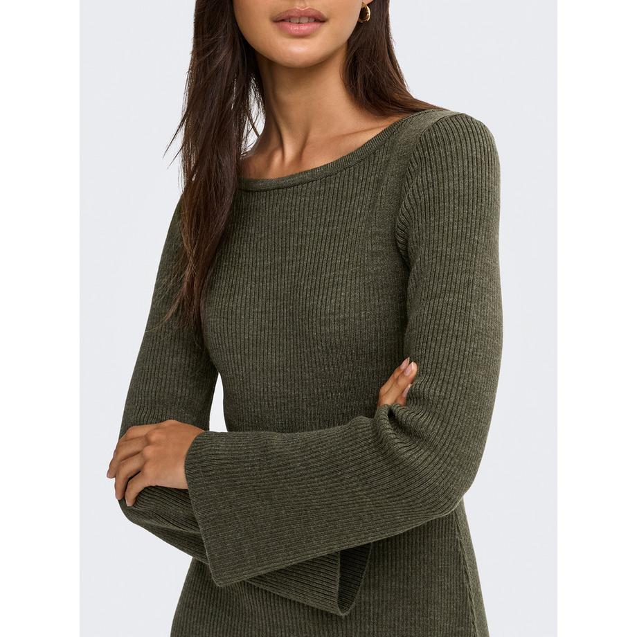 ONLY Vestito a maglia costata con maniche a campana  