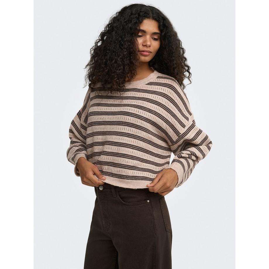 ONLY Pull à rayures en tricot  