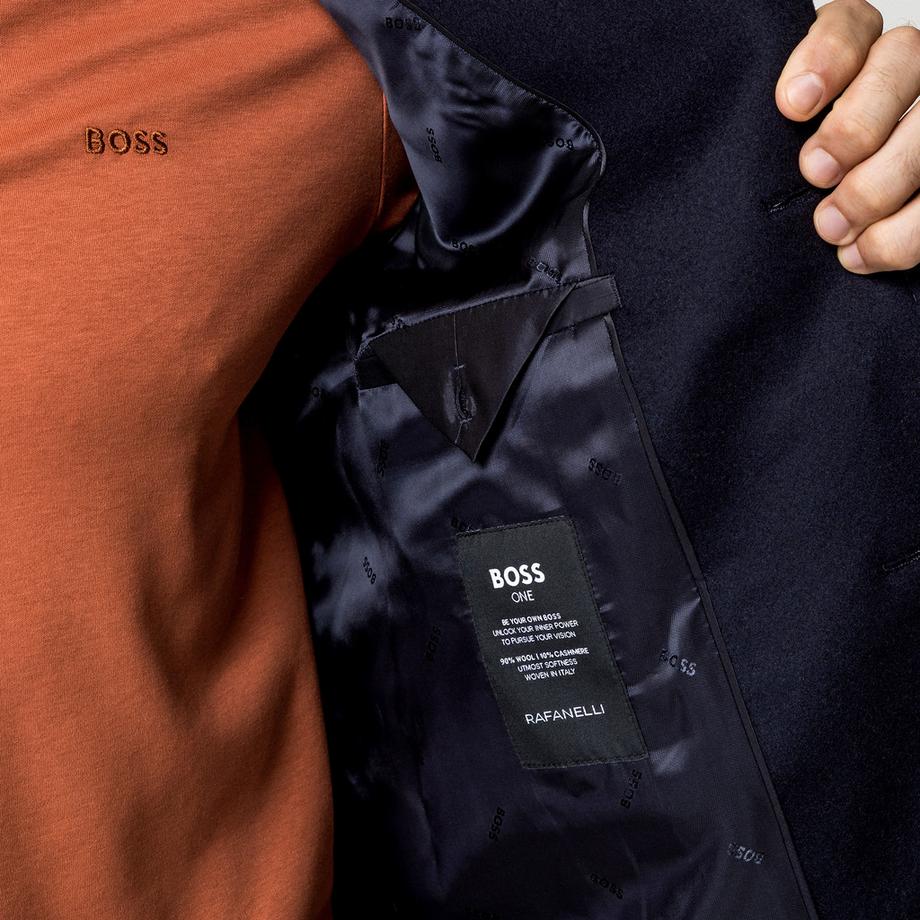 BOSS BLACK Einreihiger Mantel  