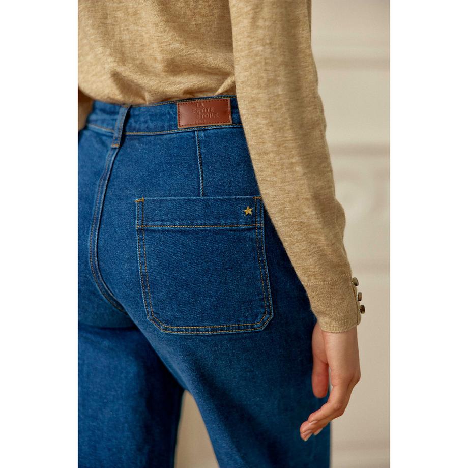 La Petite Etoile 36 Jeans taille haute jambe large  