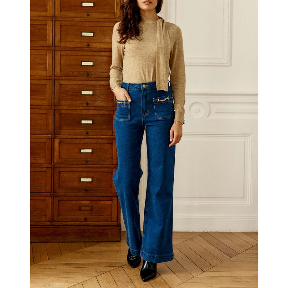 La Petite Etoile 36 Jeans taille haute jambe large  