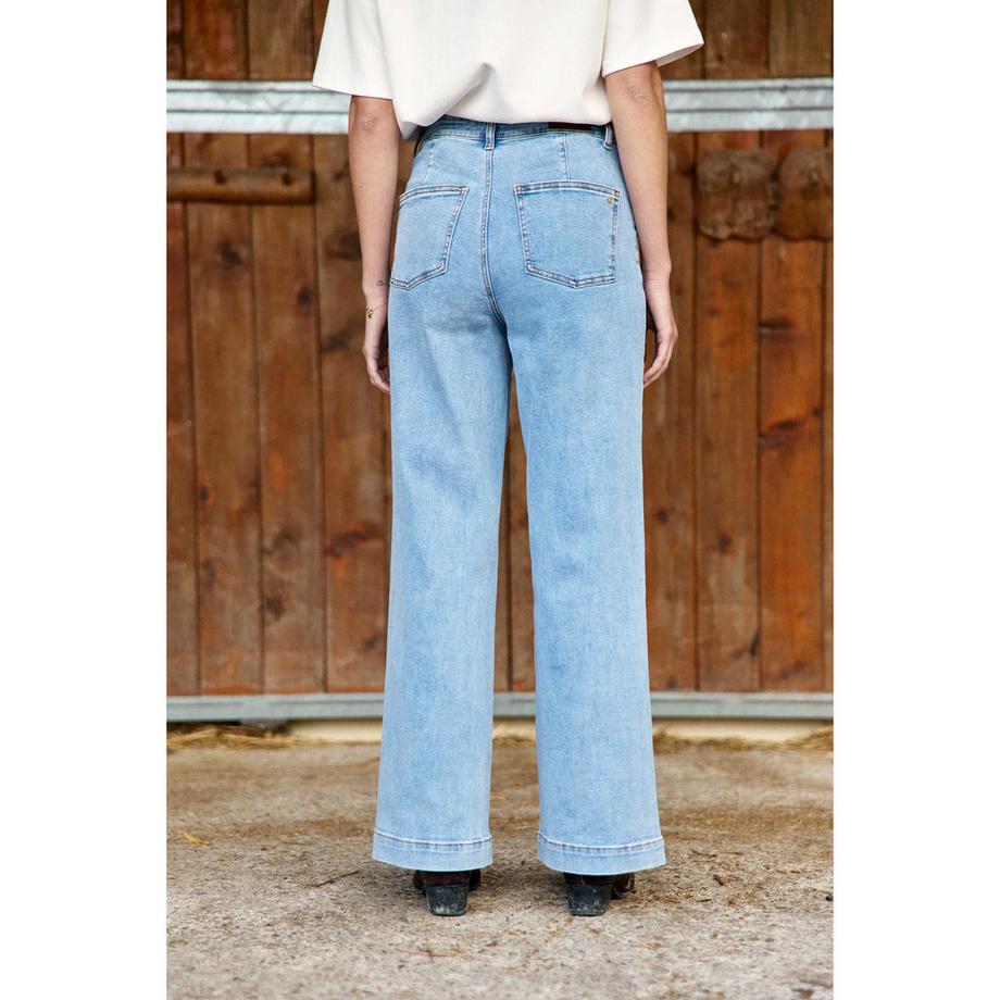 La Petite Etoile 36 Hochtaillierte Weitbeinige Jeans  