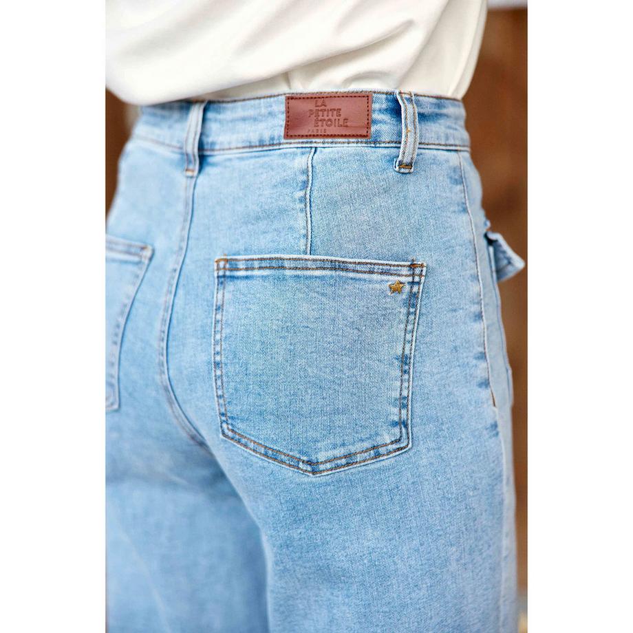 La Petite Etoile 36 Hochtaillierte Weitbeinige Jeans  