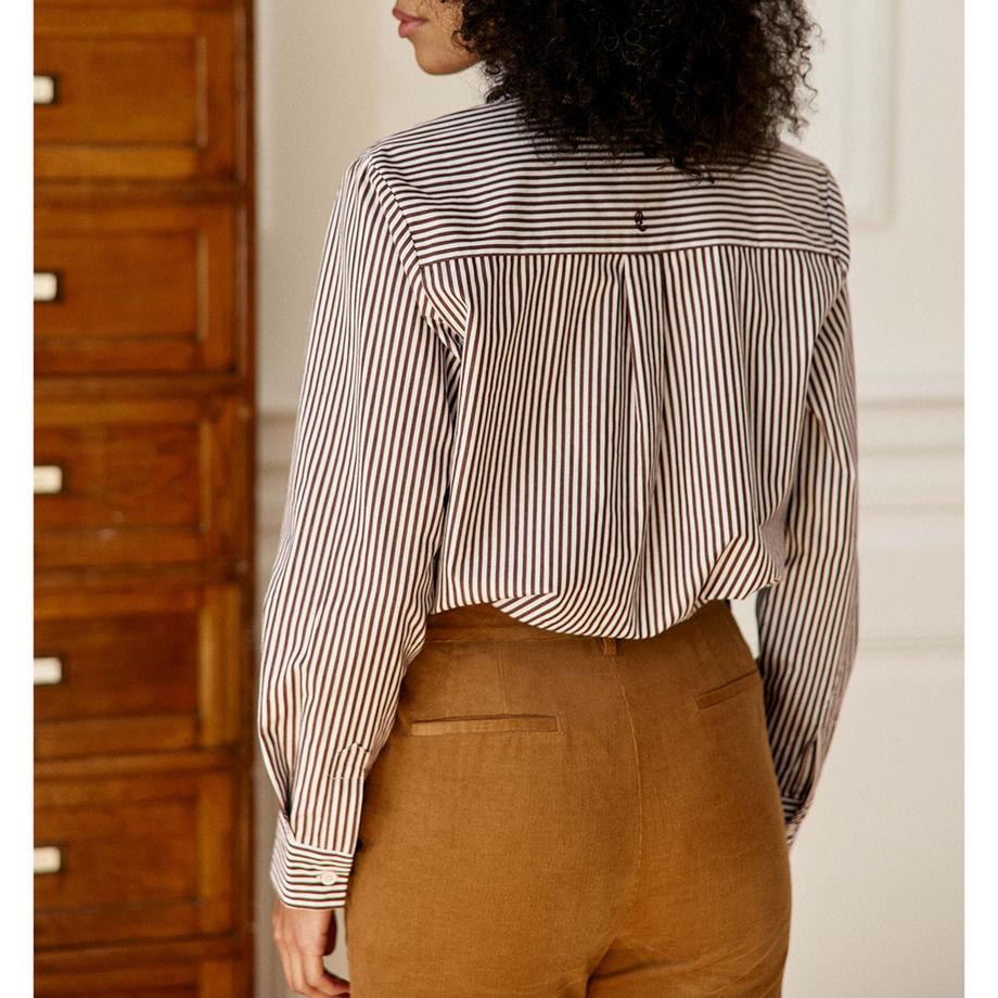 La Petite Etoile S Gestreifte Bluse mit Knopfleiste  