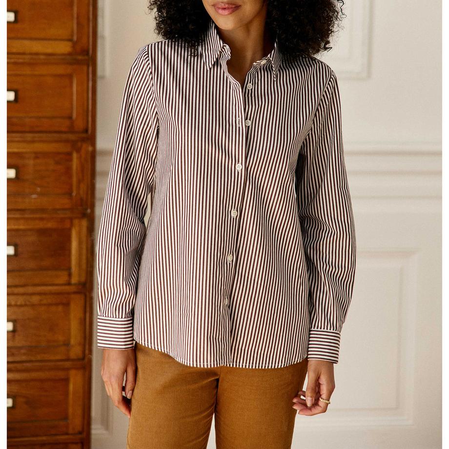 La Petite Etoile S Gestreifte Bluse mit Knopfleiste  