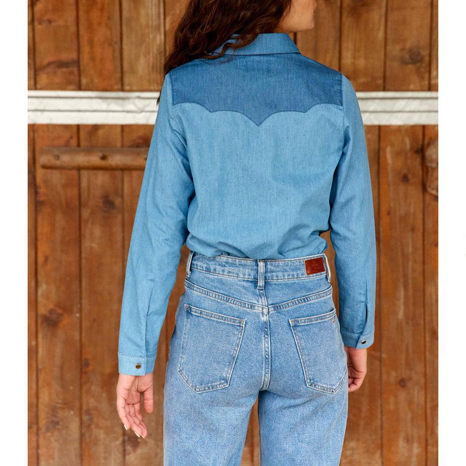 La Petite Etoile S Western Style Denim Bluse  