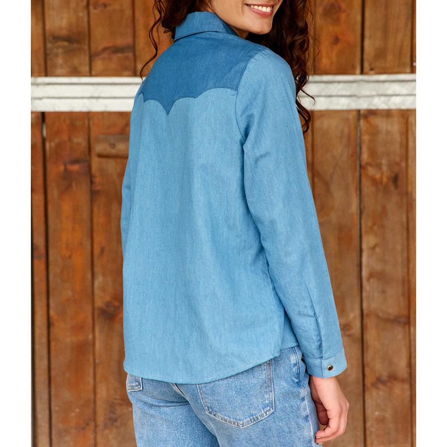 La Petite Etoile S Western Style Denim Bluse  