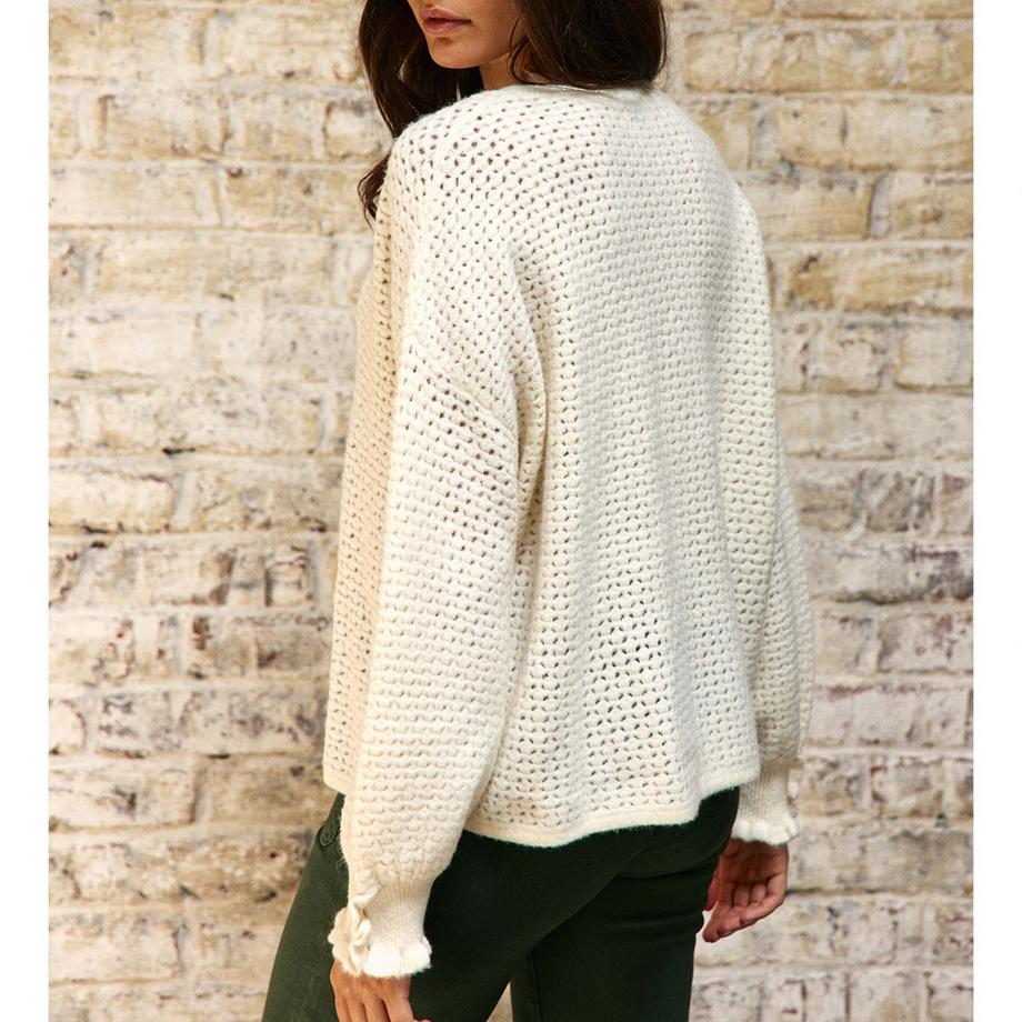 La Petite Etoile S Pull à col en V tricoté  