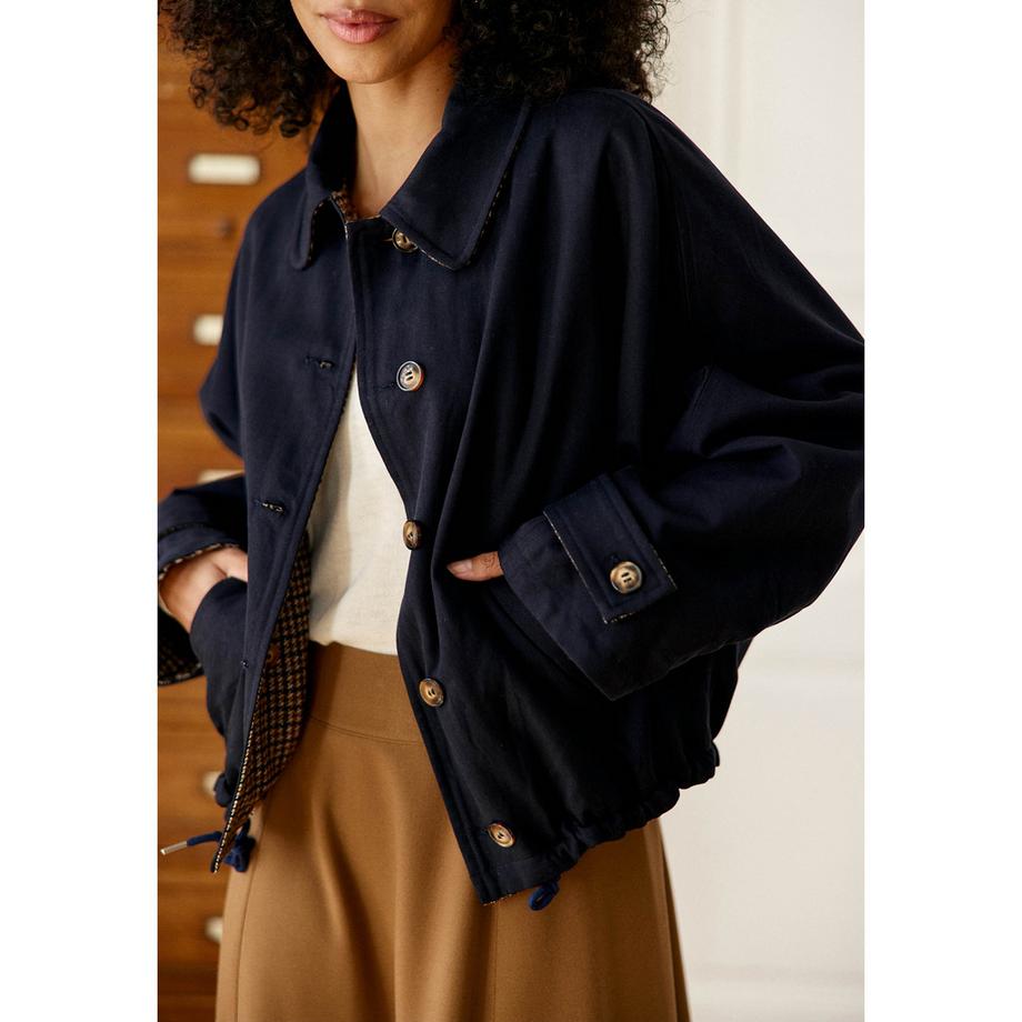 La Petite Etoile S Knopfjacke mit Tunnelzugsaum  