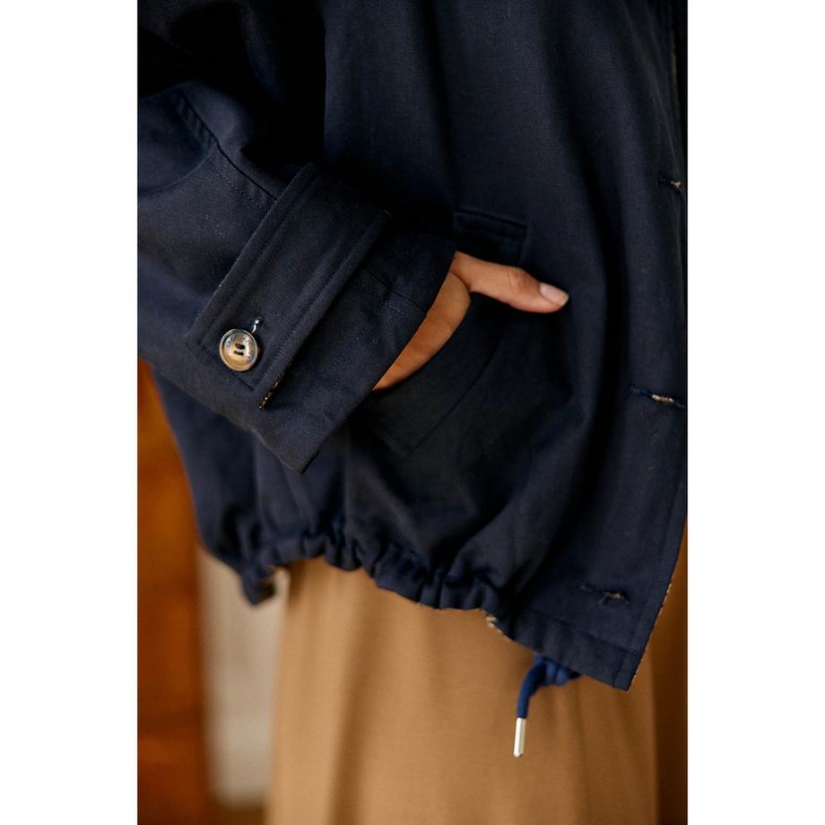 La Petite Etoile S Knopfjacke mit Tunnelzugsaum  