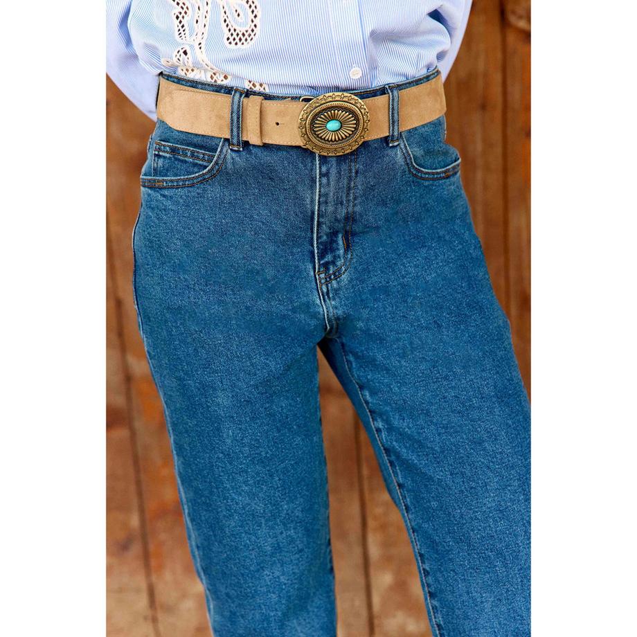 La Petite Etoile 34 Hochtaillierte Gerade Jeans  