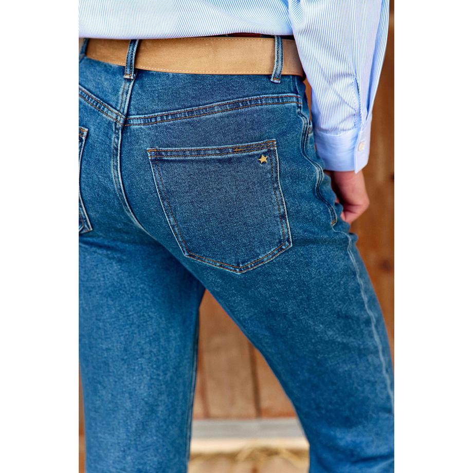 La Petite Etoile 34 Hochtaillierte Gerade Jeans  