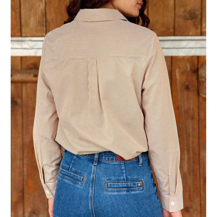 La Petite Etoile Gestreifte Bluse mit Stickerei  