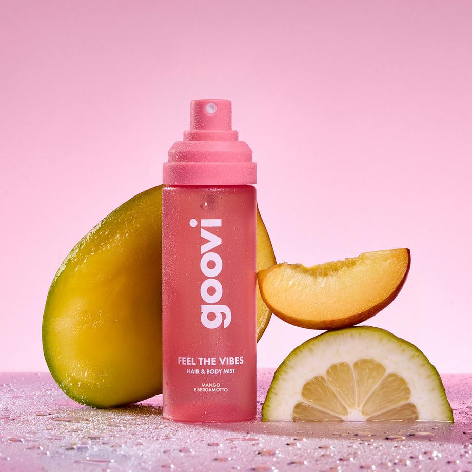 Goovi  HAIR & BODY MIST MANGO E BERGAMOTTO - Good Vibes Feel the Vibes - Acqua profumata per corpo e capelli 
