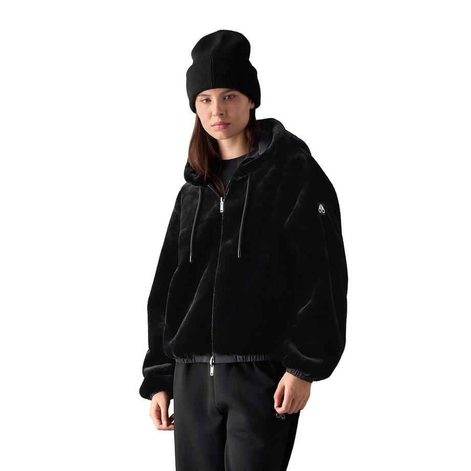 MOOSE KNUCKLES Veste doudoune réversible avec capuche en fausse fourrure  