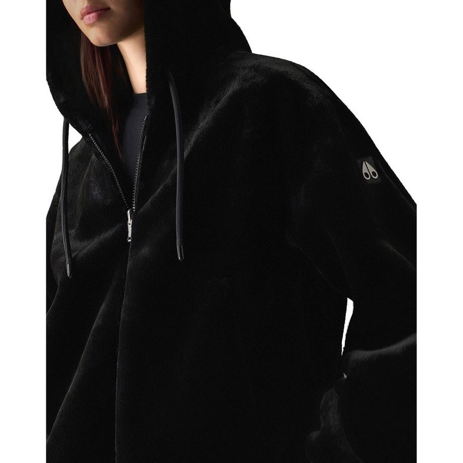 MOOSE KNUCKLES Veste doudoune réversible avec capuche en fausse fourrure  