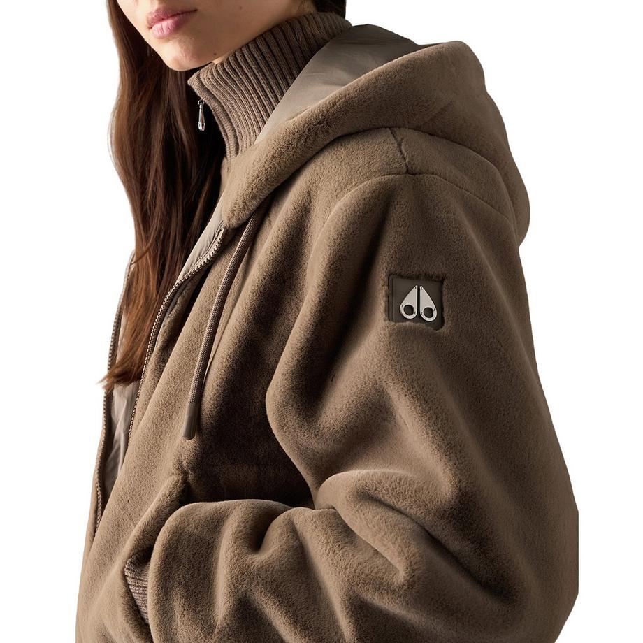 MOOSE KNUCKLES Veste doudoune réversible avec capuche en fausse fourrure  