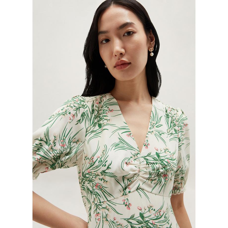 HOBBS Robe Florentina imprimé floral mi-longue  