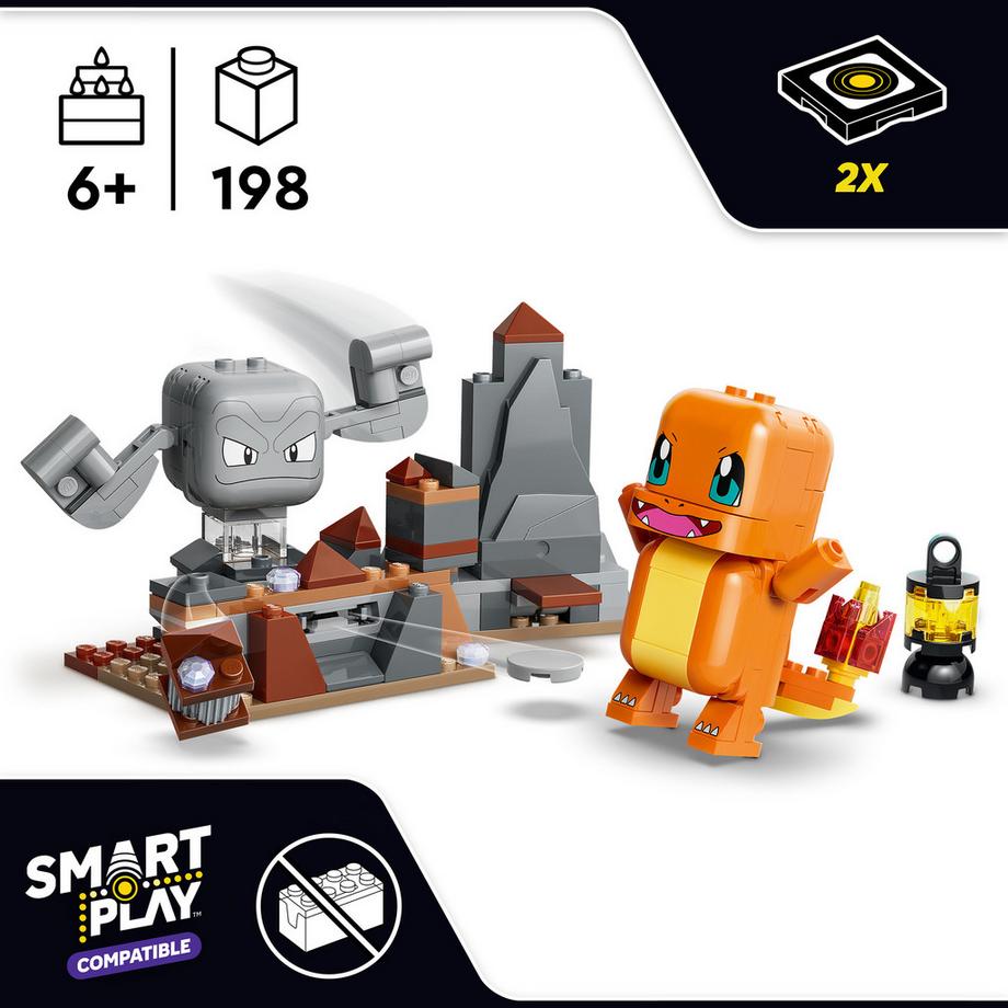 LEGO®  72157 SMART Play™: Scontro nella caverna tra Charmander e Geodude 