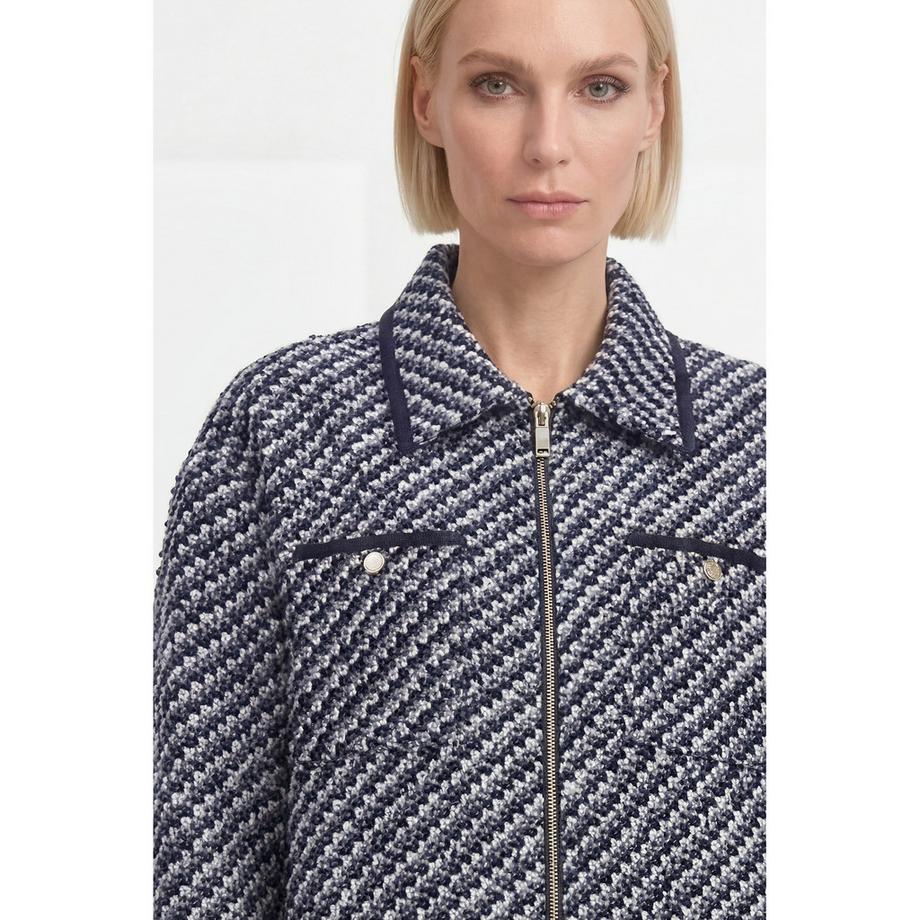 Rich & Royal Houndstooth Reißverschlussjacke  