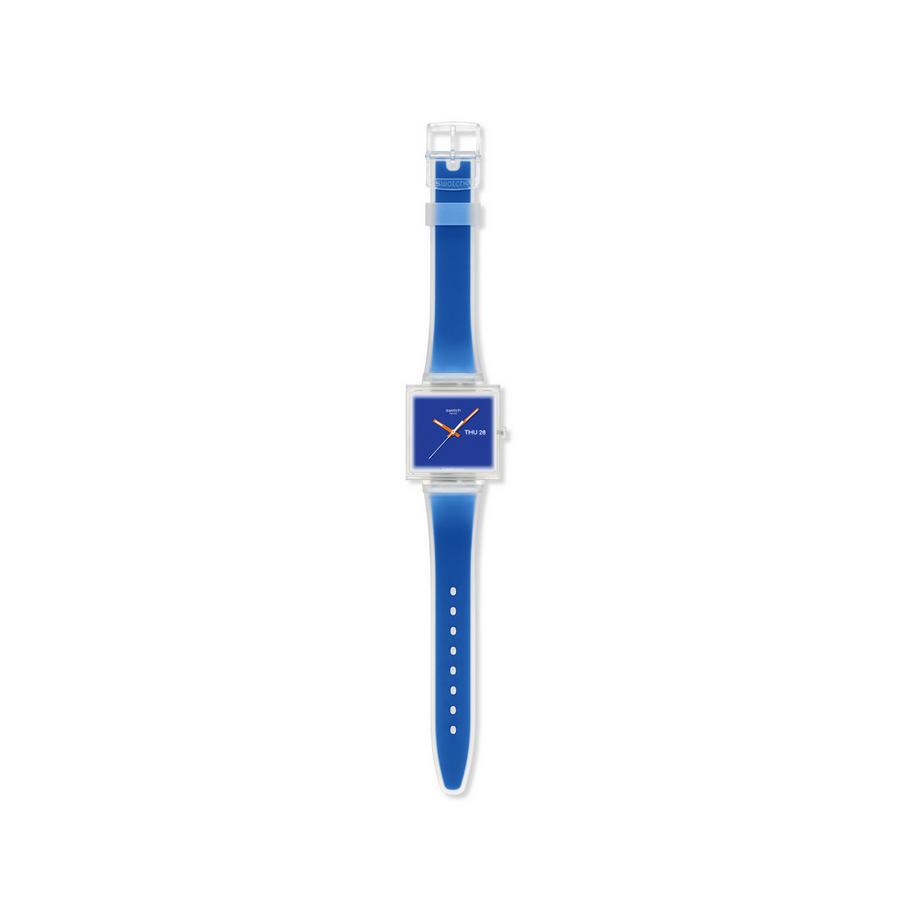 swatch WHAT IF...SEE THRU BLUE? Horloge analogique 