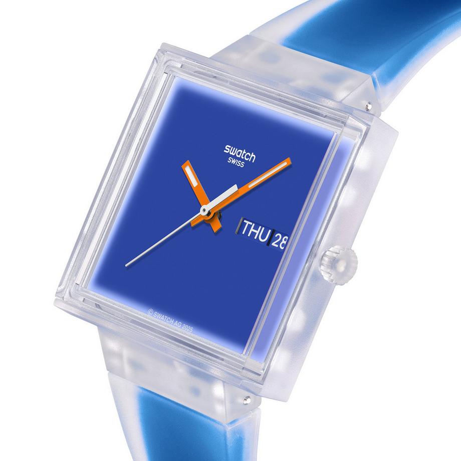 swatch WHAT IF...SEE THRU BLUE? Horloge analogique 