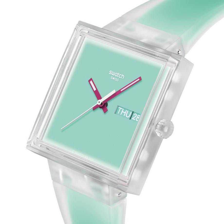 swatch WHAT IF...SEE THRU MINT? Horloge analogique 