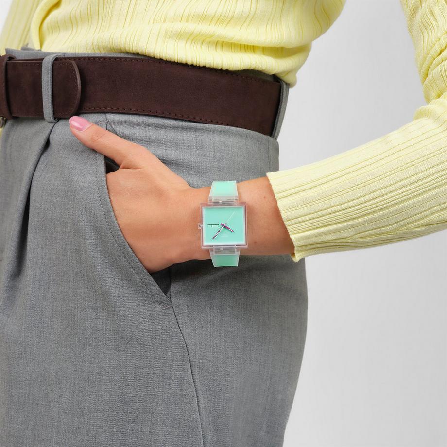 swatch WHAT IF...SEE THRU MINT? Horloge analogique 