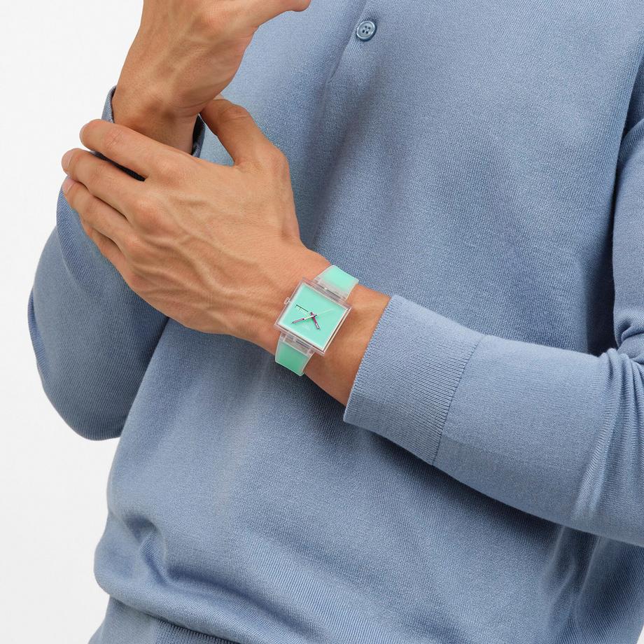 swatch WHAT IF...SEE THRU MINT? Horloge analogique 