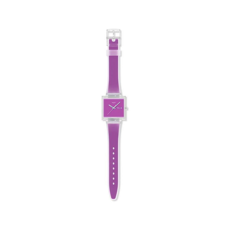 swatch WHAT IF...SEE THRU MAGENTA? Horloge analogique 