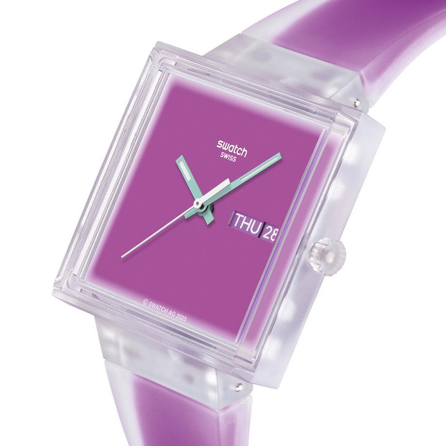 swatch WHAT IF...SEE THRU MAGENTA? Horloge analogique 