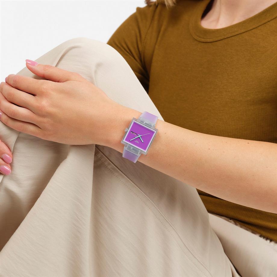 swatch WHAT IF...SEE THRU MAGENTA? Horloge analogique 