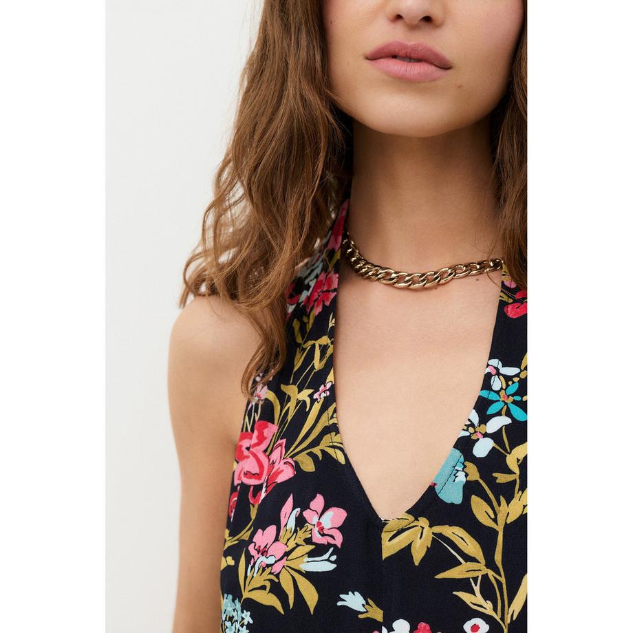 Caroll Abito Floreale con Scollo All'americana  